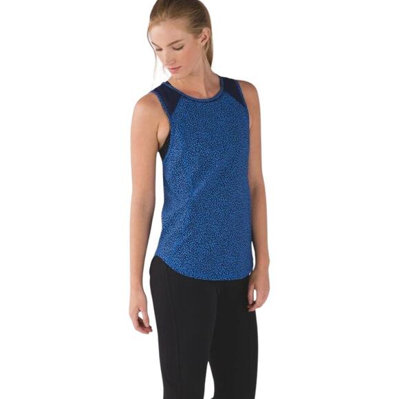 Lululemon Sculpt Tank Top Miss Mosaic Lakeside Blue Hero Blue Size - Picture 4 of 5